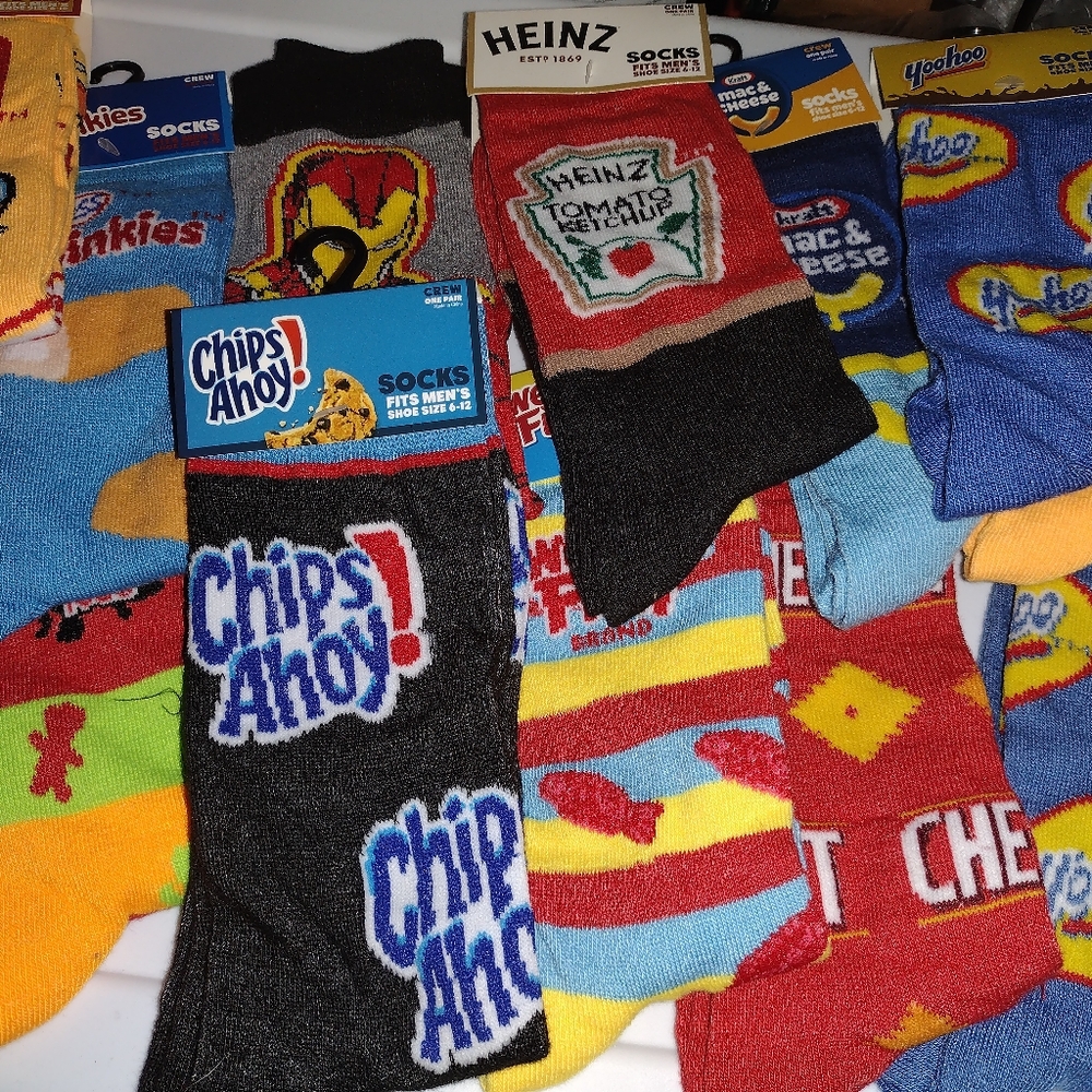 Men's Random Funky Socks, Size 6-12